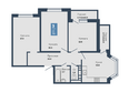 Бауинвест, литера 5.1: Планировка 3-комн 78,7 м²
