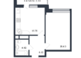 Эндемик: Планировка 1-комн 46,66 м²