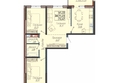 Облака, литера 2: Планировка 3-комн 72,47 м²