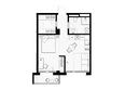 Оливия, корпус 9: Планировка 1-комн 44,8 м²