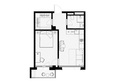 Оливия, корпус 9: Планировка 1-комн 44,8 м²