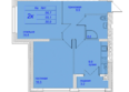 Усадьба Платова: Планировка 2-комн 56,7 м²