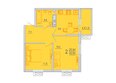 Южане, 3 очередь литера 1: Планировка 2-комн 48,9 м²