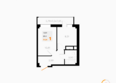 МОЁ: Планировка 1-комн 31,26 м²