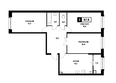 Основа, литер 1.2: Планировка 3-комн 87,8 м²