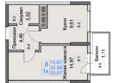 Курортный комплекс Аква: Планировка 1-комн 33,67 м²