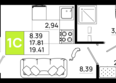 Октябрь Парк, 5.1: Планировка Студия 19,41 м²
