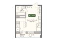 Цитрус, литер 1: Планировка Студия 21,56 м²