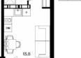 Альморе: Планировка Апартамент 25,2 м²
