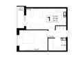 Горные высоты, литер 5.3: Планировка 1-комн 39,14 м²