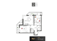 Рекорд 2, литера 1: Планировка 2-комн 71,2 м²