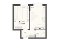 Светский лес, литер 4: Планировка 1-комн 33,88 м²