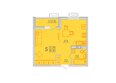 Южане, 3 очередь литера 3: Планировка 1-комн 35,4 м²