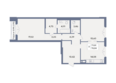 Дом-резиденция Собрание: Планировка 2-комн 79,81 м²