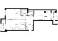Девелопмент-Плаза: Планировка 3-комн 122,3 м²