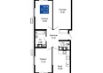 Море, литер  7: Планировка 3-комн 80,64 м²