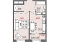 Фрейм, 11В: Планировка 1-комн 37,5 м²