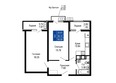 Море, литер  7: Планировка 2-комн 60,08 м²