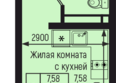 Ботаника Хиллс, лит 3: Планировка Студия 17,06 м²