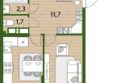 ДОГМА ПАРК, литера 21: Планировка 3-комн 75,3 м²