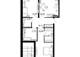1799, литера 2.2: Планировка 2-комн 77,07 м²