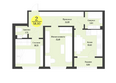 Олимп: Планировка 2-комн 58,1 м²