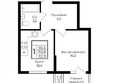 Клубный квартал Европа 6, литера 6: Планировка 1-комн 32,3, 32,6 м²