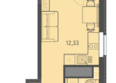 Теплые края, литер 4: Планировка Студия 21,55 - 22,25 м²