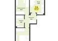 Олимп: Планировка 2-комн 64,6 м²