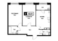 Основа, литер 12.1: Планировка 2-комн 62 м²