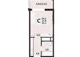 Мегасити, литер 1.1: Планировка 1-комн 25,3 м²