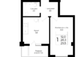 Клубный квартал Европа 6, литера 5: Планировка 1-комн 29,4 м²