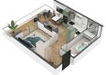 Скай Плаза, 4.0: Планировка 1-комн 46,4 м²