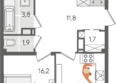 Рекорд 2, литера 2: Планировка 3-комн 101,3 м²