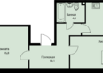 Нова Вита, дом 22: Планировка 2-комн 59,4 м²