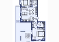 Резиденция Анаполис, дом 23: Планировка 3-комн 75,1 м²