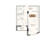 Опера: Планировка 1-комн 36,2 м²