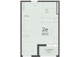 Ботаника, сек 3-4: Планировка 2-комн 56,53 м²