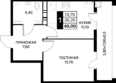 Персона, литер 1.2: Планировка 1-комн 40, 40,4 м²