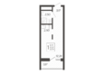 Кислород, корпус 9: Планировка 1-комн 22,78 м²