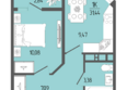 ПРИМА: Планировка 1-комн 31,44 м²