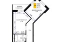 Сегодня, литер 2: Планировка 1-комн 45,8 м²