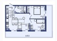 Резиденция Анаполис, дом 22: Планировка 3-комн 60,6 м²