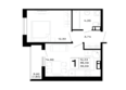 Горные высоты, литер 5.3: Планировка 1-комн 36,69 м²