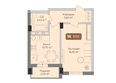 Опера: Планировка 1-комн 37,1 м²