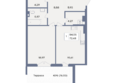 Дом-резиденция Собрание: Планировка 1-комн 72,48 м²