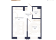 Клубный дом «Брют Резиденс»: Планировка 1-комн 43,2 м²