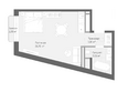 Реликт: Планировка Апартамент 36,36 м²