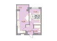 Зеленый город: Планировка 1-комн 35,94, 37,2 м²