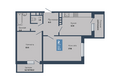 Бауинвест, литера 4.1: Планировка 2-комн 61,3 м²